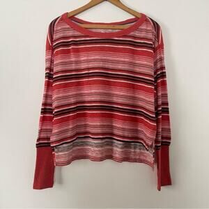 Anthropologie pilcro red pink white
